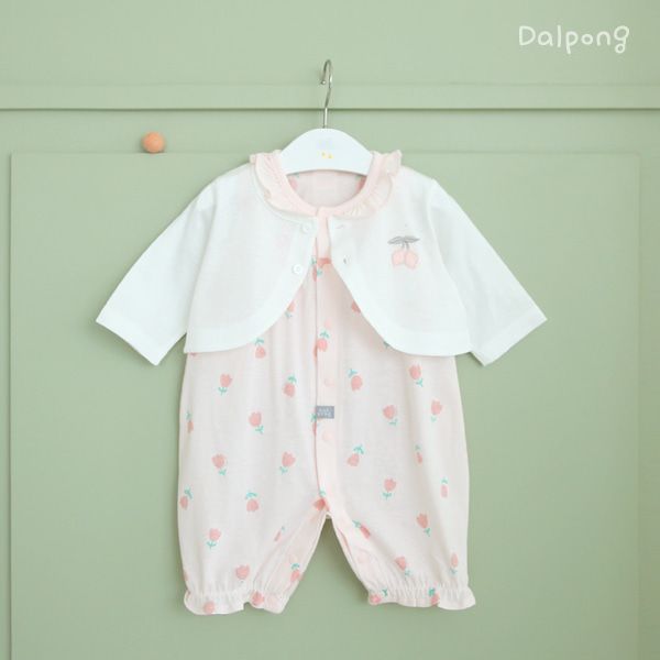 [달퐁]달퐁 핑크 튤립 나시 우주복 볼레로 세트(여름)