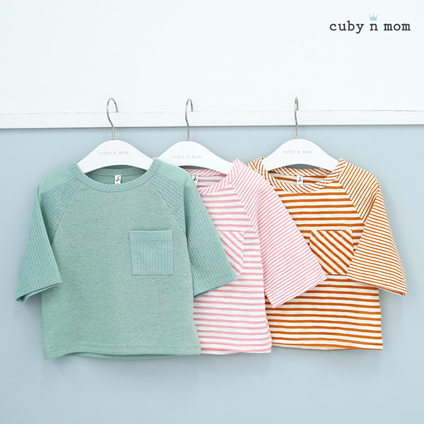 상품이미지 [큐비앤맘]라그랑 포켓 7부 티셔츠(봄)
